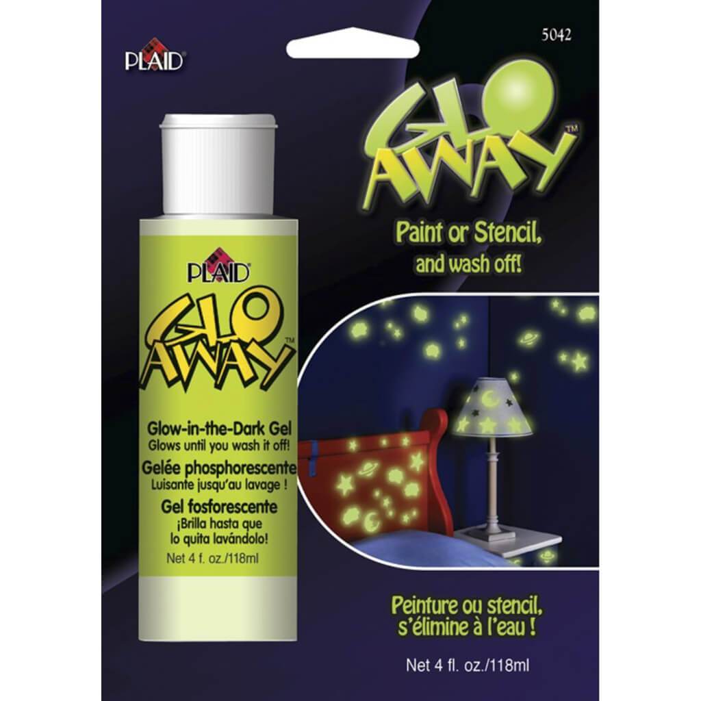 Glo Away Removable Glow-In-The-Dark Paint Carded 4oz Green