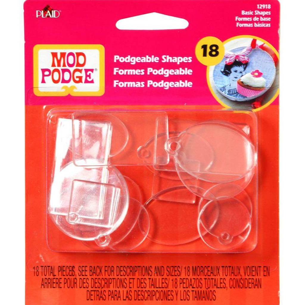 Mod Podge Acrylic Shapes 18pcs Basics