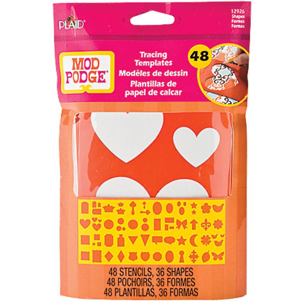 Mod Podge Tracing Templates 48pcs Basic Shapes