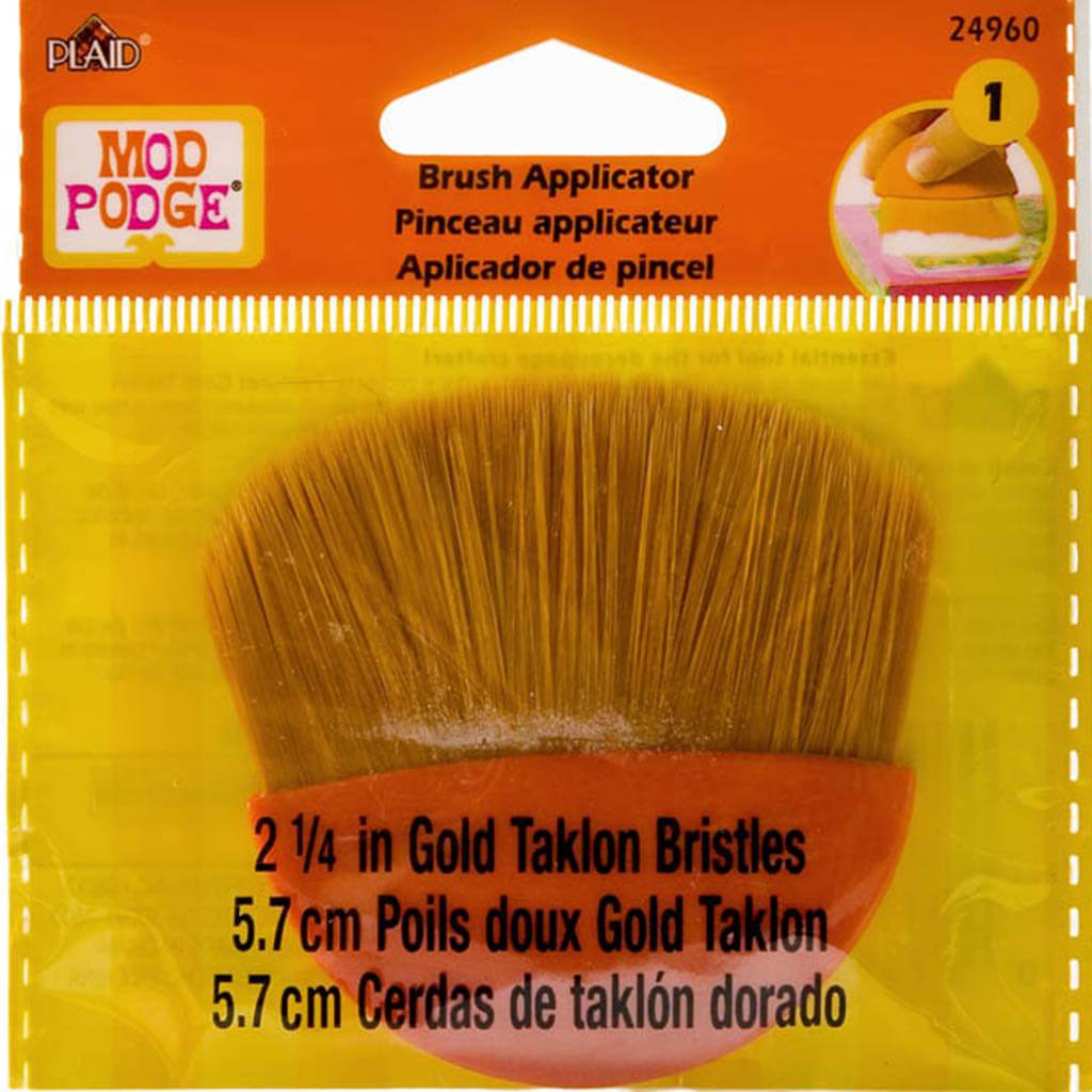 Mod Podge Brush Applicator 2.25in Gold Taklon