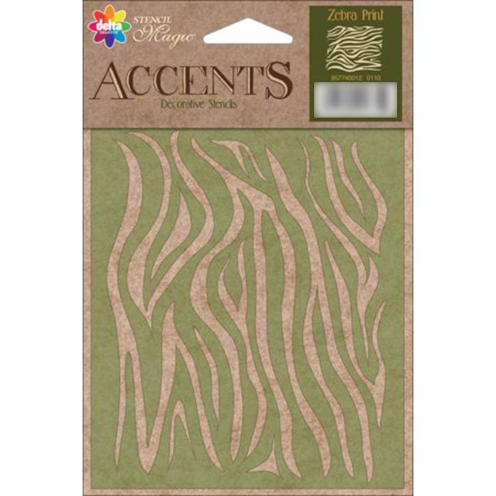 Stencil Magic Accents 4in x 6in Zebra Print