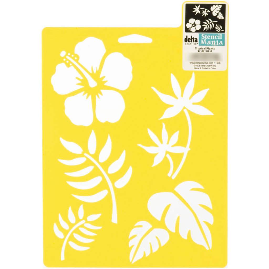 Stencil Mania Stencil 7in x 10in Tropical Plants