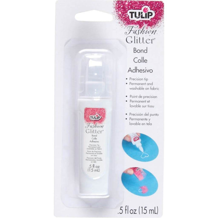 TULIP FASHION GLITTER BOND FABRIC ADHESIVE 0.5OZ