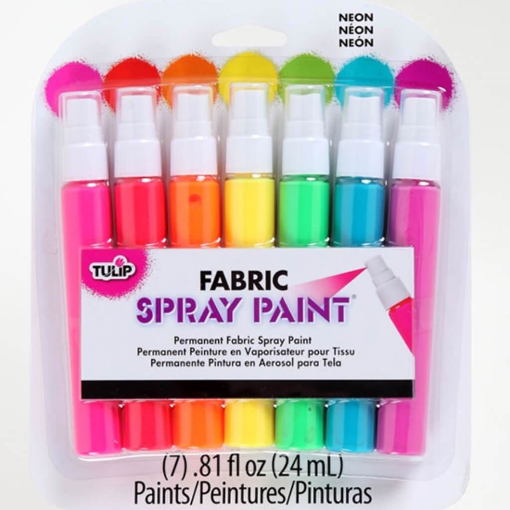 Tulip Fabric Spray Paint Mini Neon Pack 7pcs .81oz