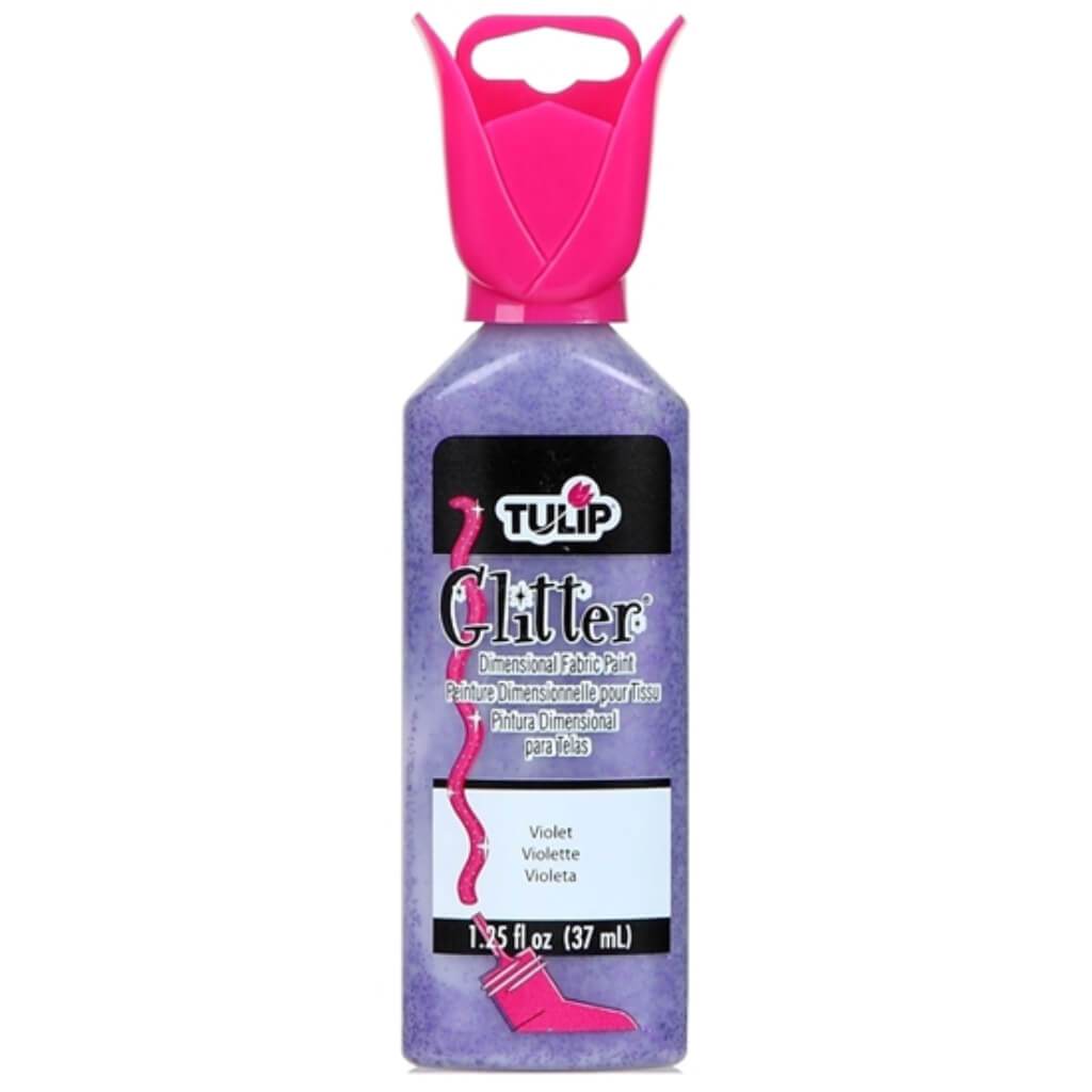 TULIP DIMENSIONAL FABRIC PAINT GLITTER VIOLET 1.25OZ