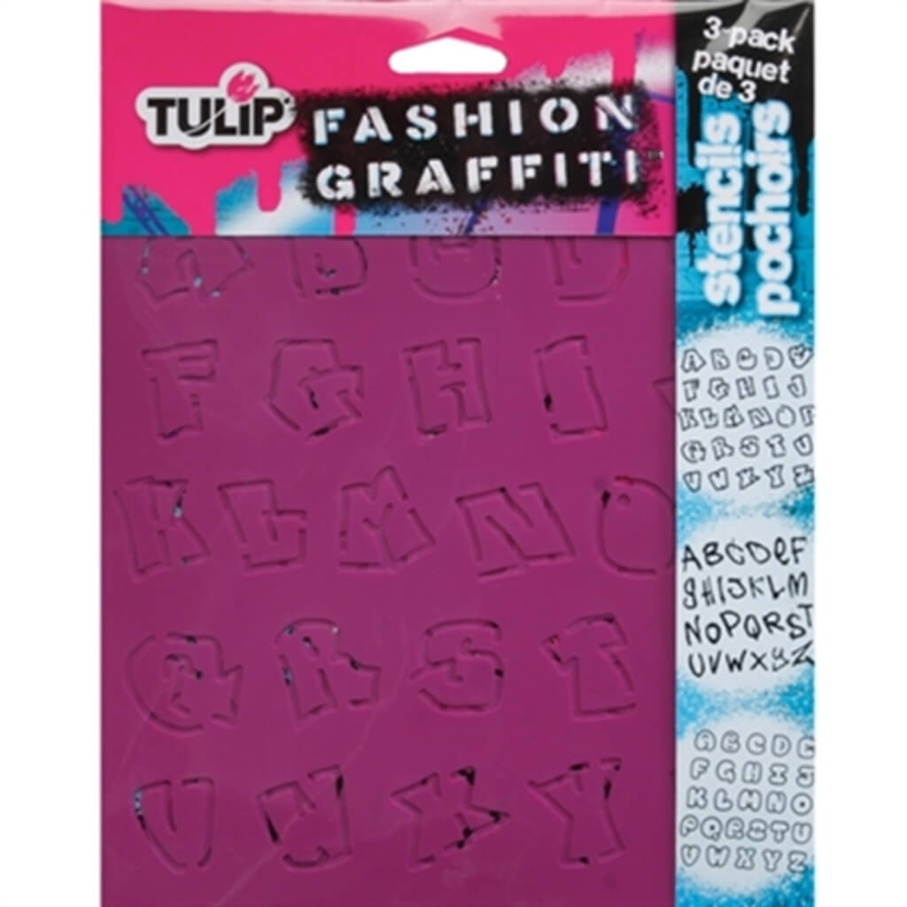 STENCIL FASHION GRAFFITI ALPHABET