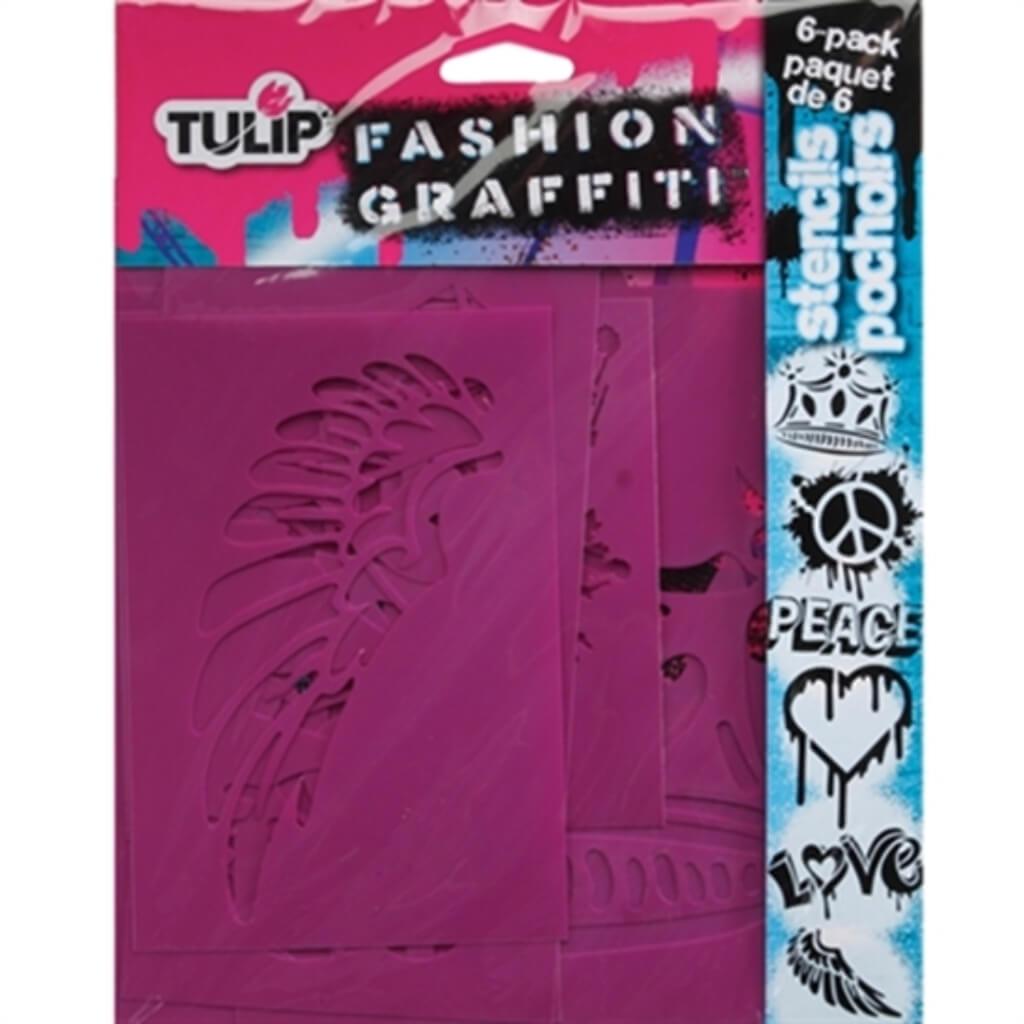 Tulip Fashion Graffiti Stencil Peace and Love