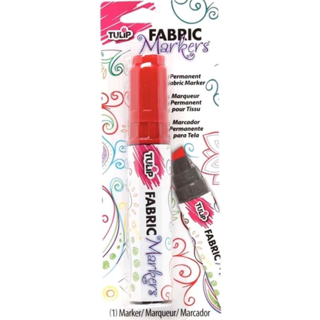 PERMANENT FABRIC MARKERS FIRE HYDRANT JUMBO CHISEL TIP RED