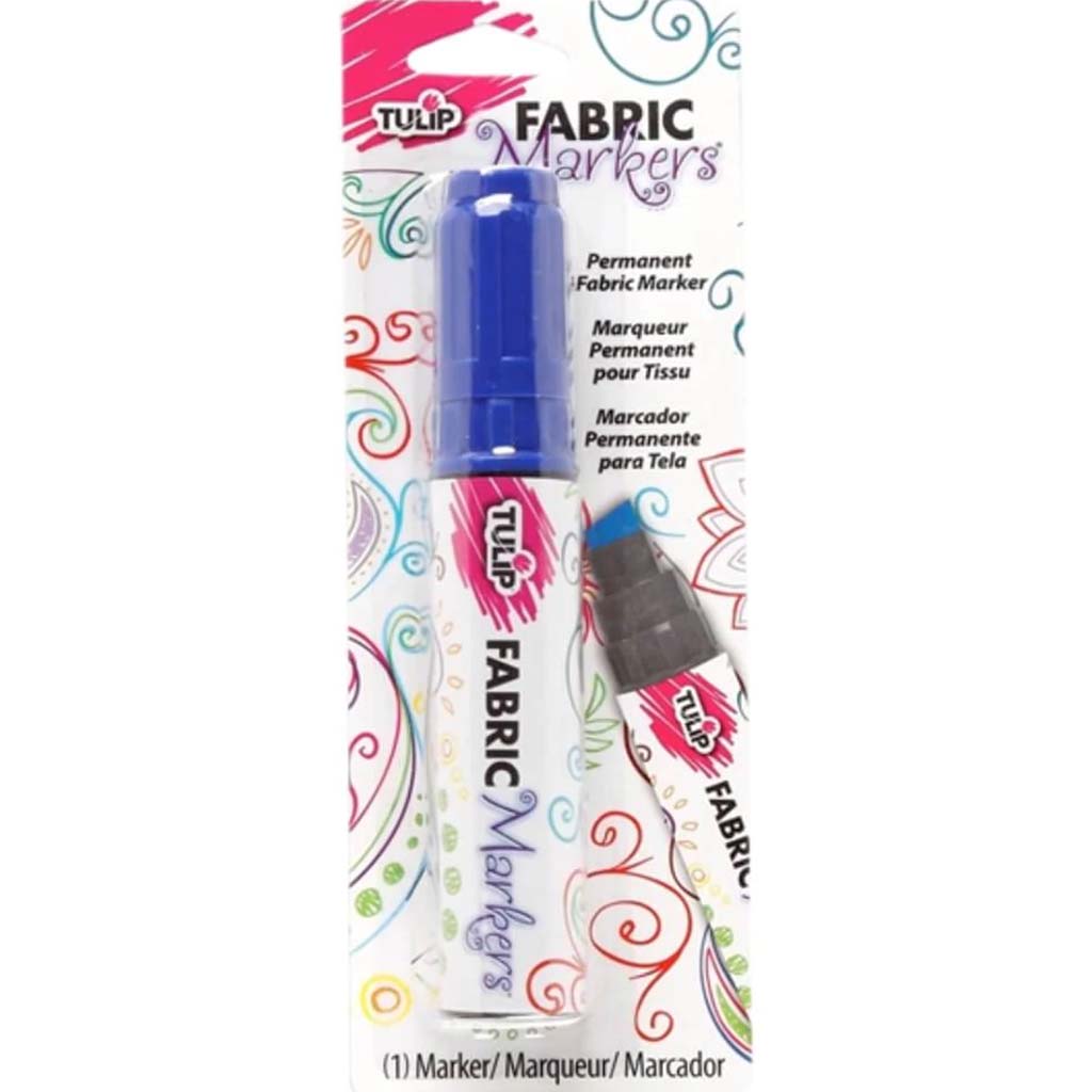 PERMANENT FABRIC MARKERS SKYLINE JUMBO CHISEL TIP BLUE