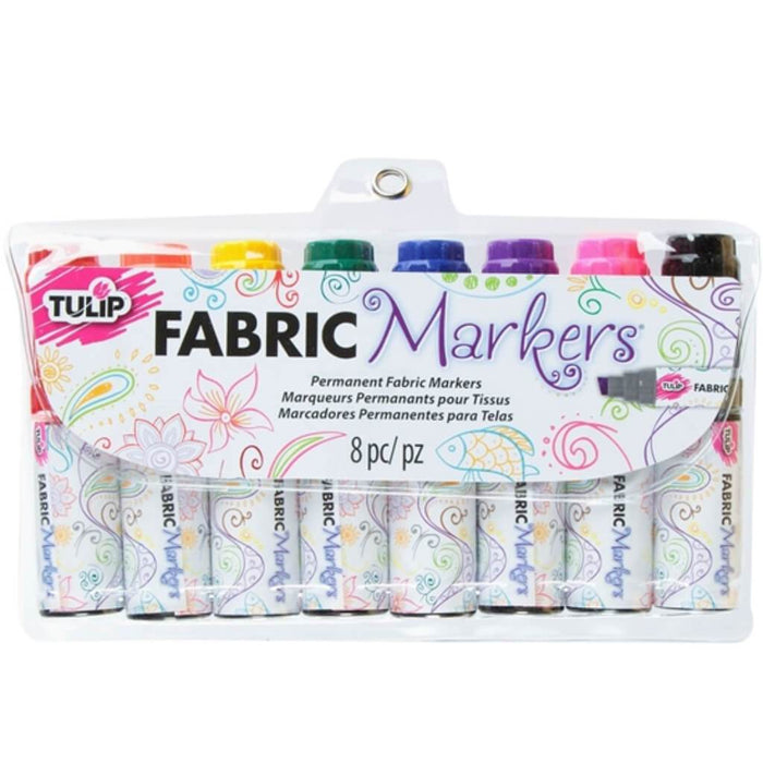 Tulip Fabric Markers Jumbo Chisel Tip 8pcs
