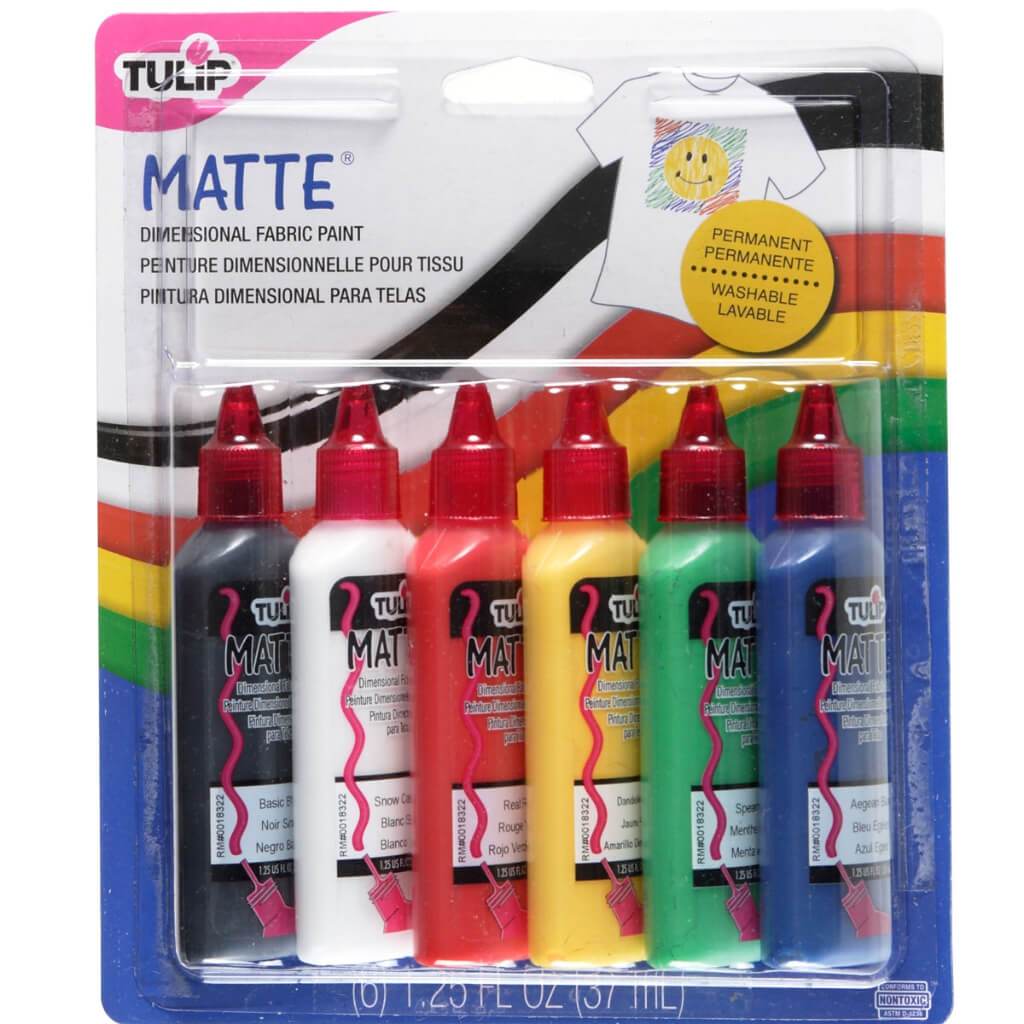 Tulip Dimensional Fabric Paints Matte 6pcs