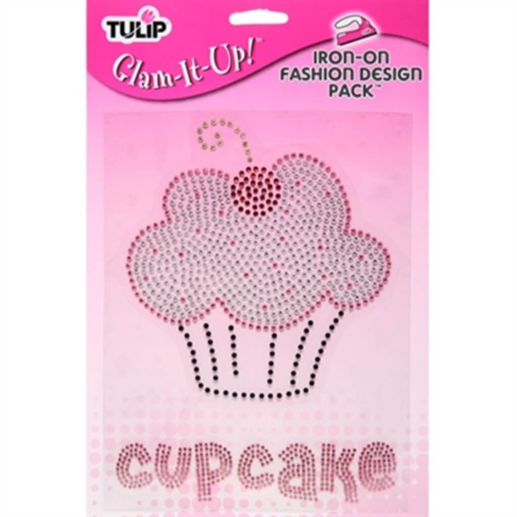 IRON ON FASHION DESIGN LARGE CUPCAKE PACK