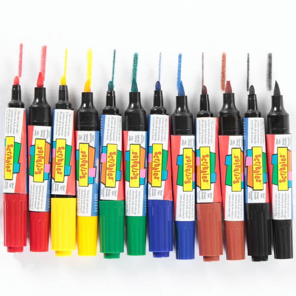 FABRIC MARKERS DUAL TIP PRIMARY 6PK