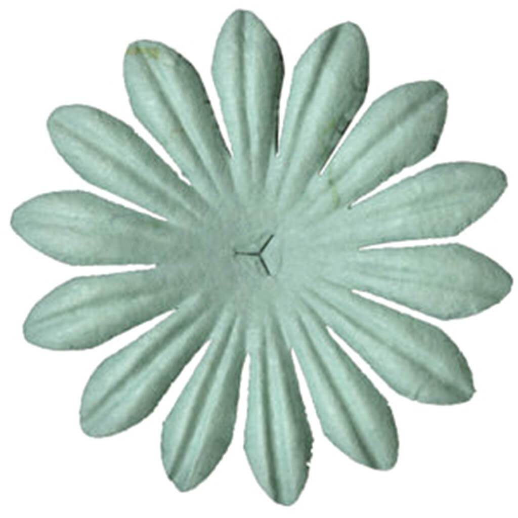 Aqua Bazzill Paper Flower Bloom 1.25in