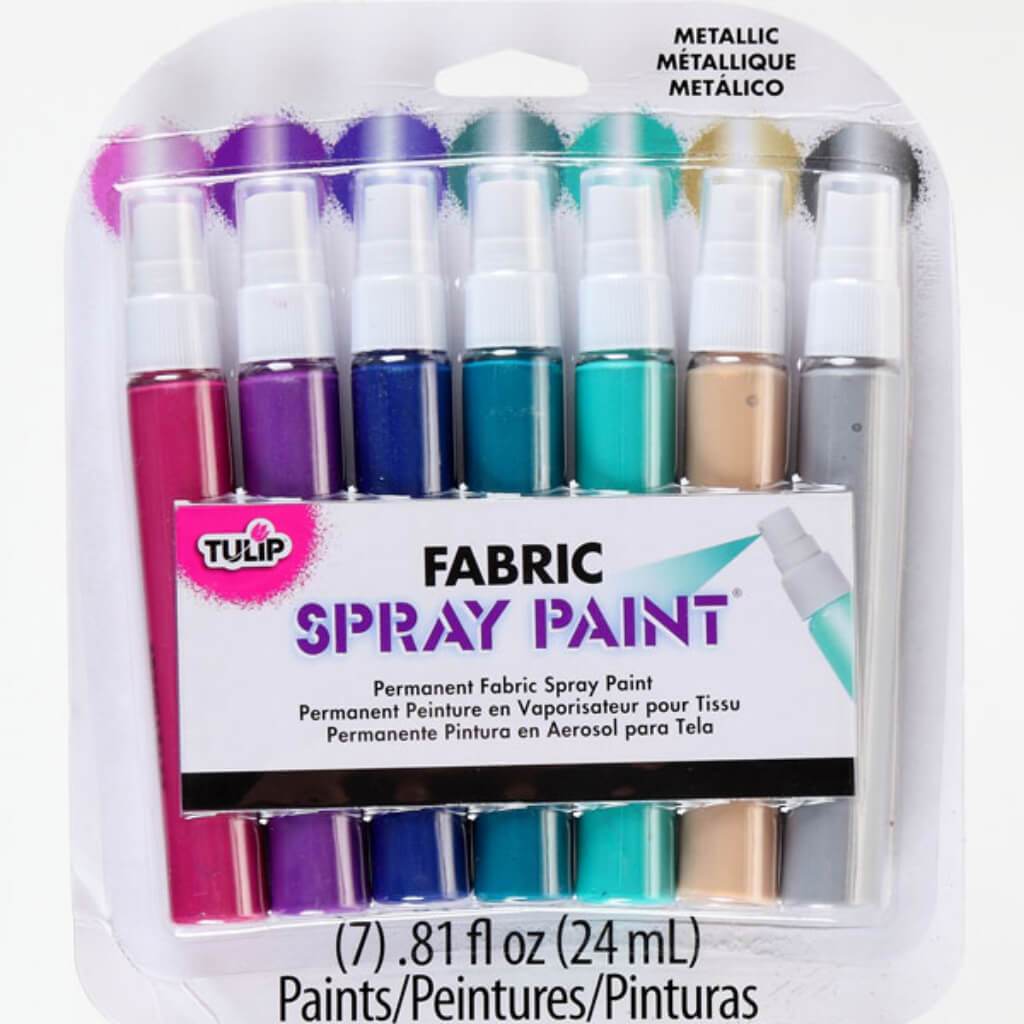 Tulip Fabric Spray Paint Mini Metallic Pack 7pcs .81oz