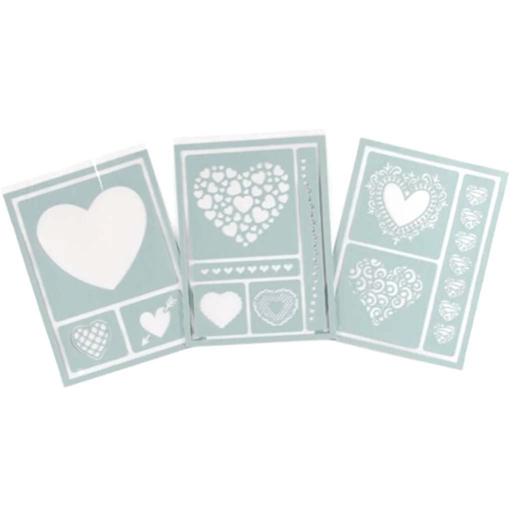 Tulip Stencil Hearts