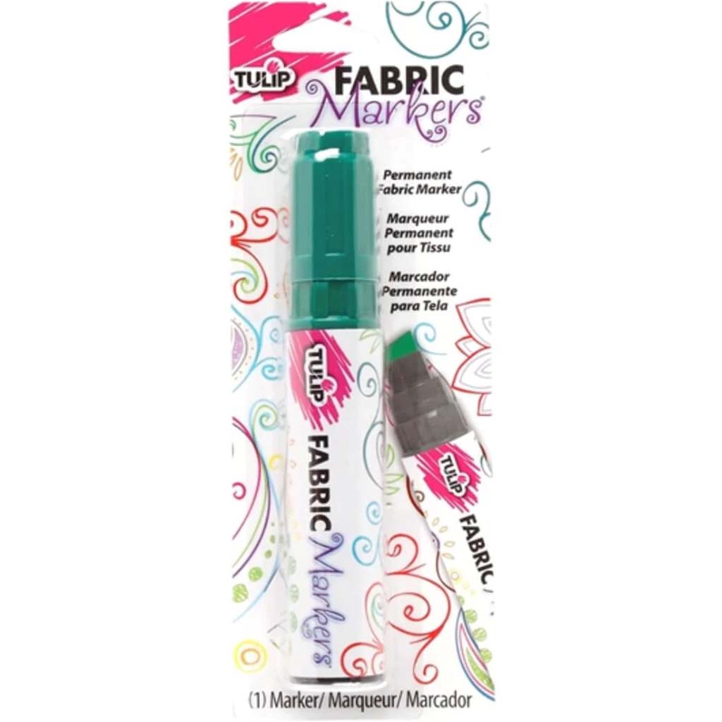 PERMANENT FABRIC MARKES LONG ISLAND JUMBO CHISEL TIP GREEN