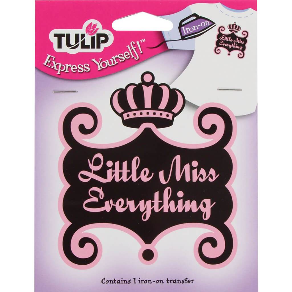 Tulip Express Yourself Iron on Transfers Little Miss Everything