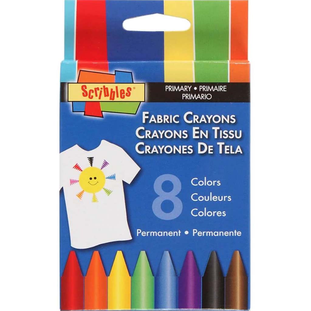 FABRIC CRAYONS PRIMARY 8PCS