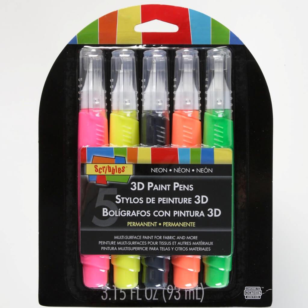 3D PAINT PENS NEON 5PCS