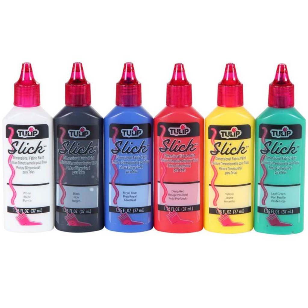 Tulip Dimensional Slick Fabric Paint 6pcs 1.25oz