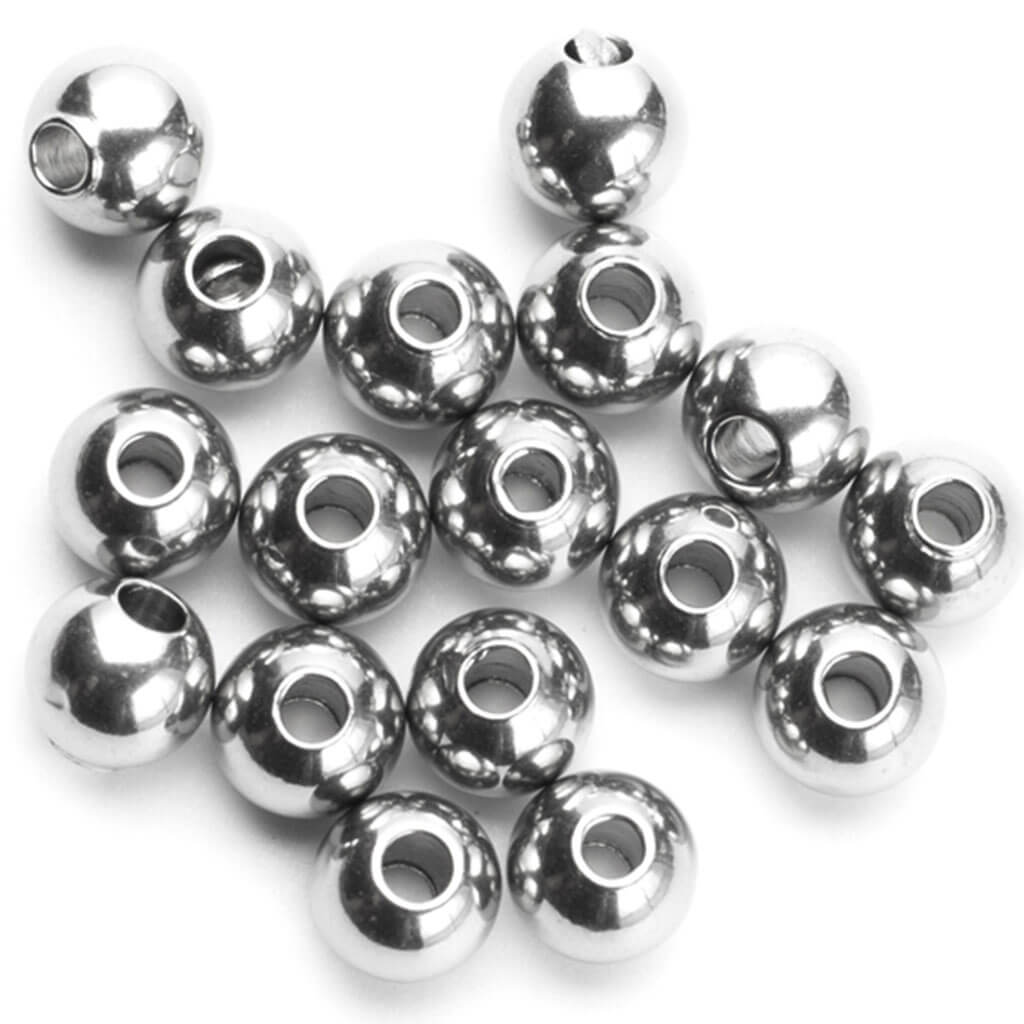 Stainless Steel Elegance Round Bead 18pc 4mm