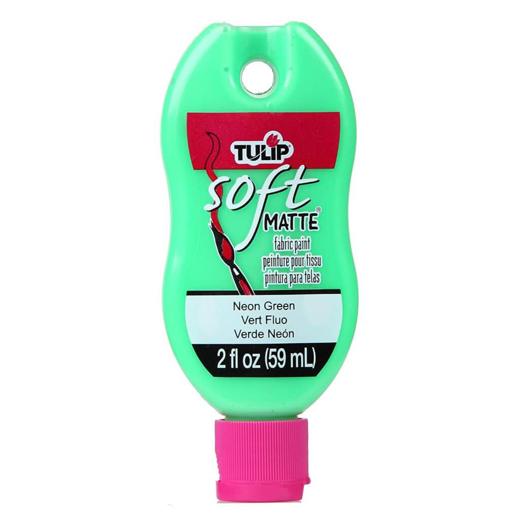 Soft Fabric Paint Matte 2oz Neon Green