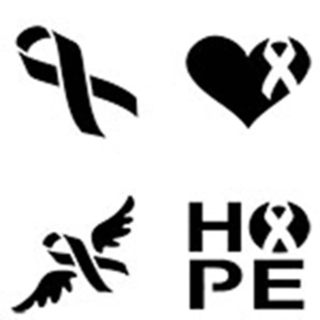 STICKY FABRIC STENCIL BREAST CANCER AWARENESS