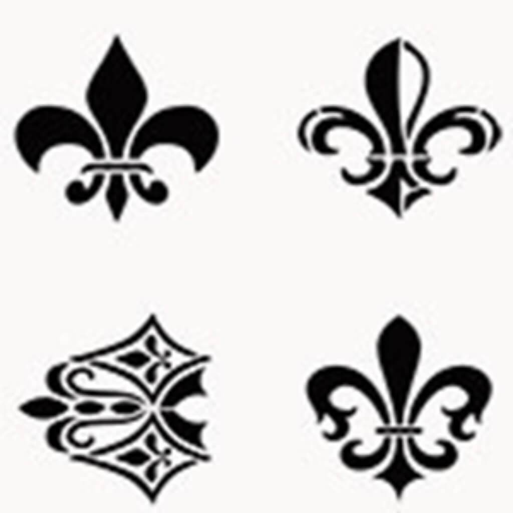 STICKY FABRIC STENCILS FLEUR DE LIS