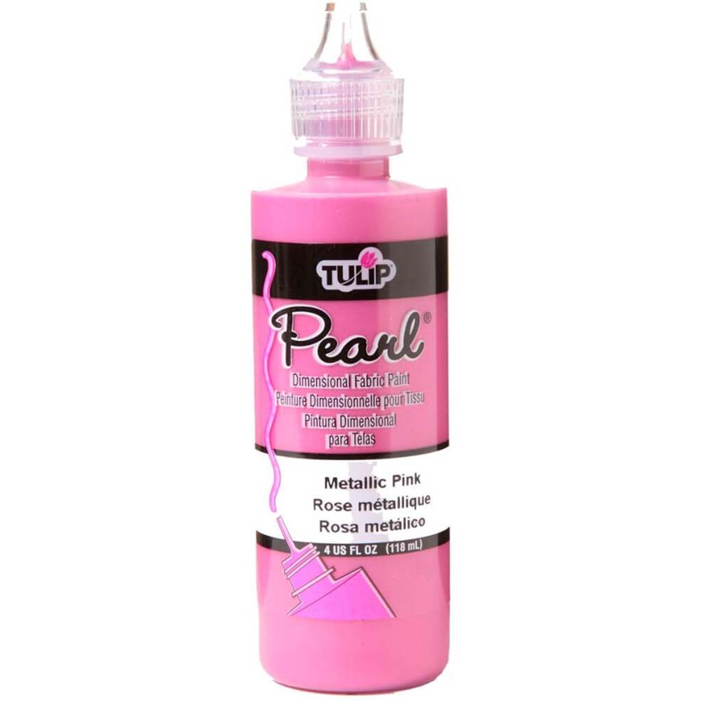 TULIP DIMENSIONAL FABRIC PAINT METALLIC PINK 4OZ