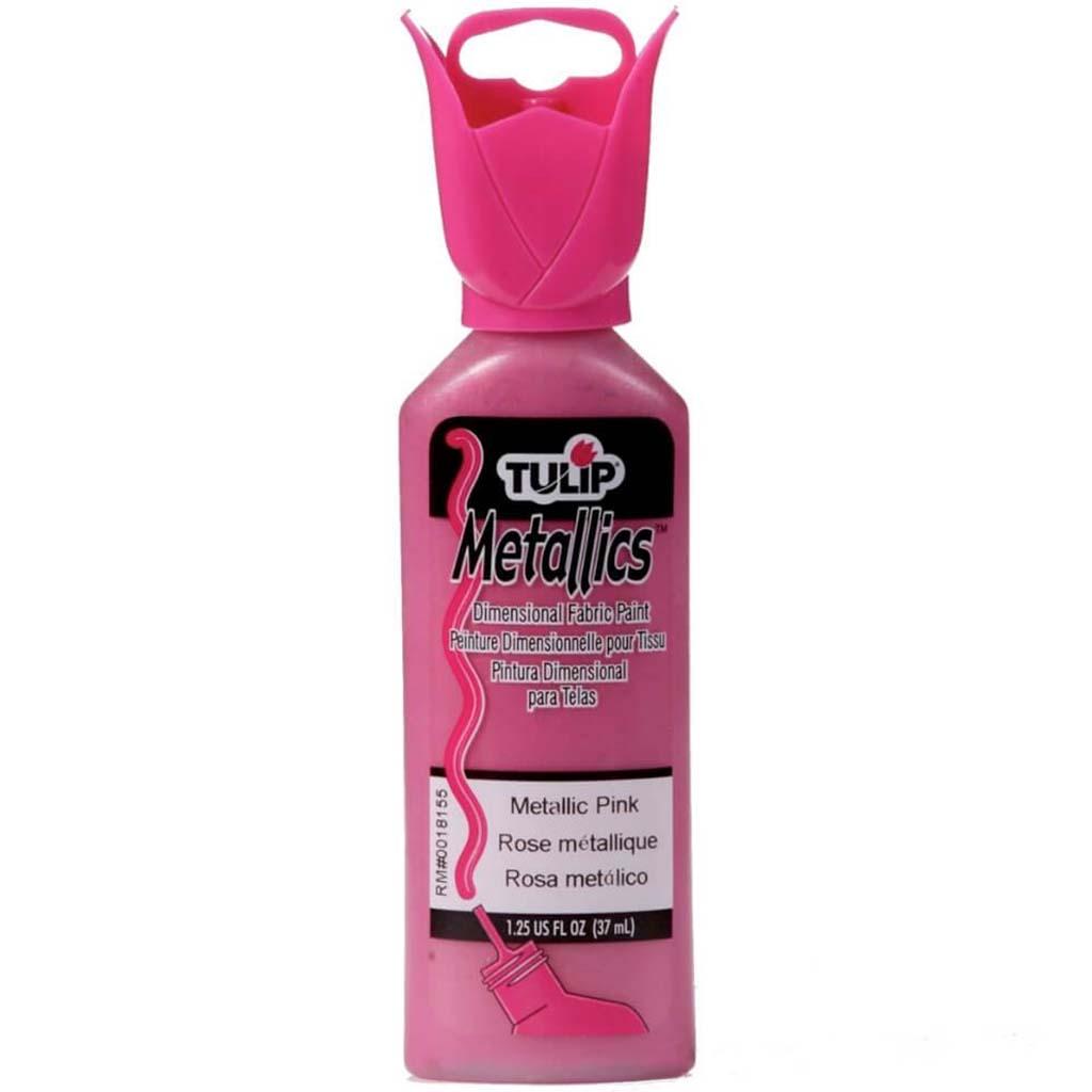 TULIP DIMENSIONAL FABRIC PAINT METALLIC PINK 1.25OZ
