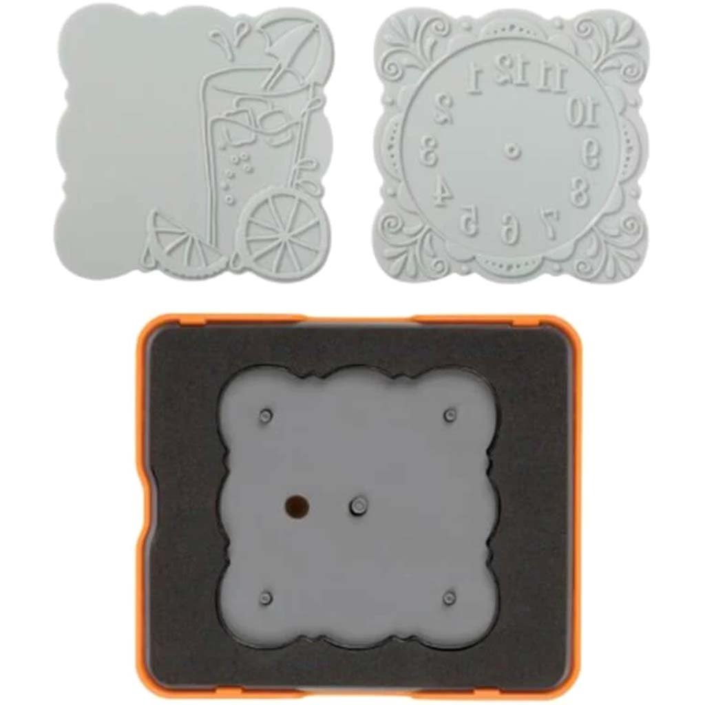 Curvy Square Design Set Complex Pattern Medium 