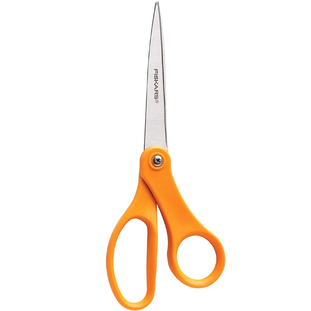 Classic #8 8in Straight Orange Handle Scissors 