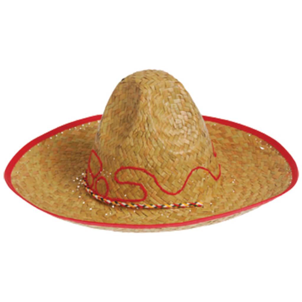 Woven Sombrero With Colored Straw 