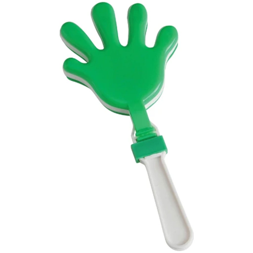 Green and White Hand Clappers