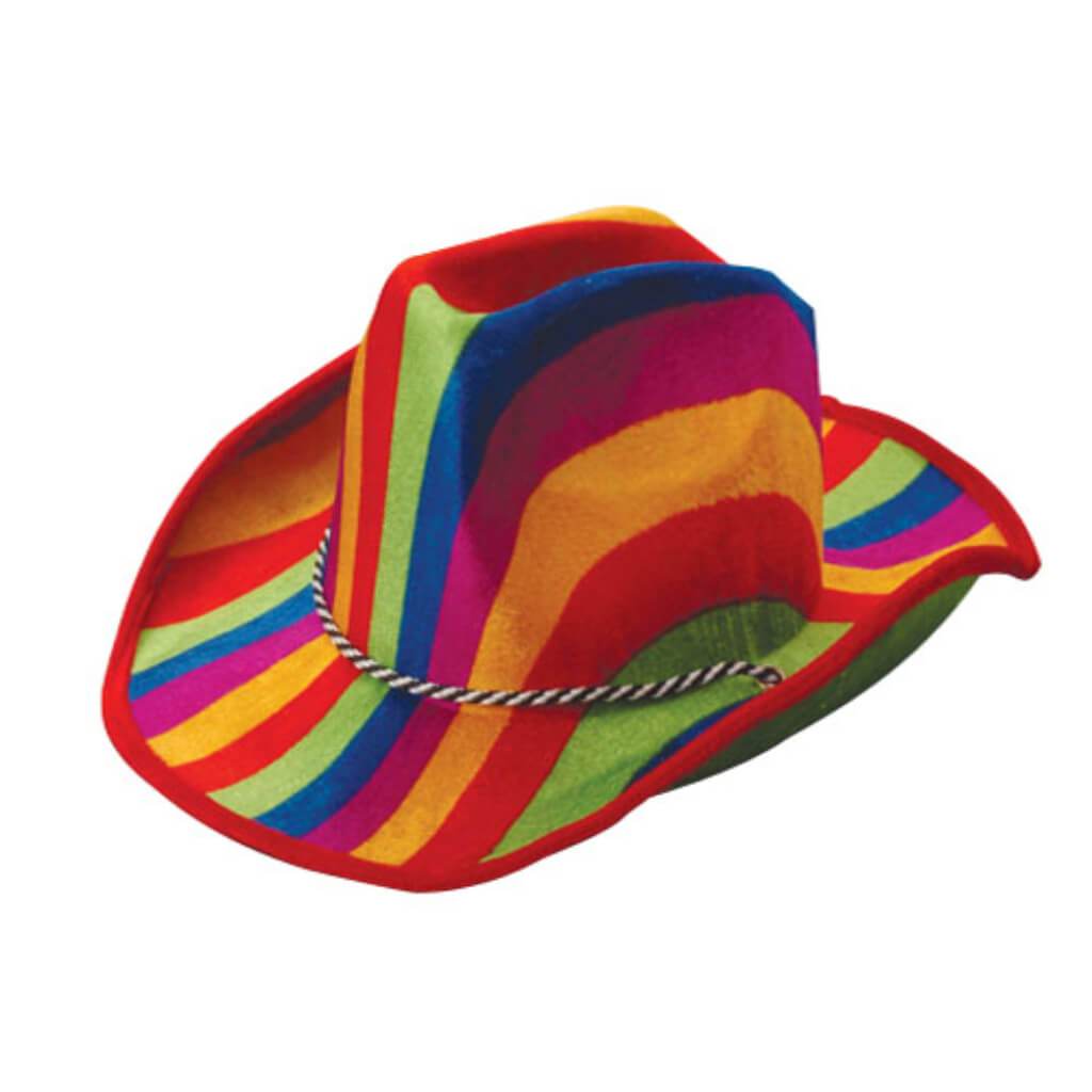 Rainbow Stripe Cowboy Hat 