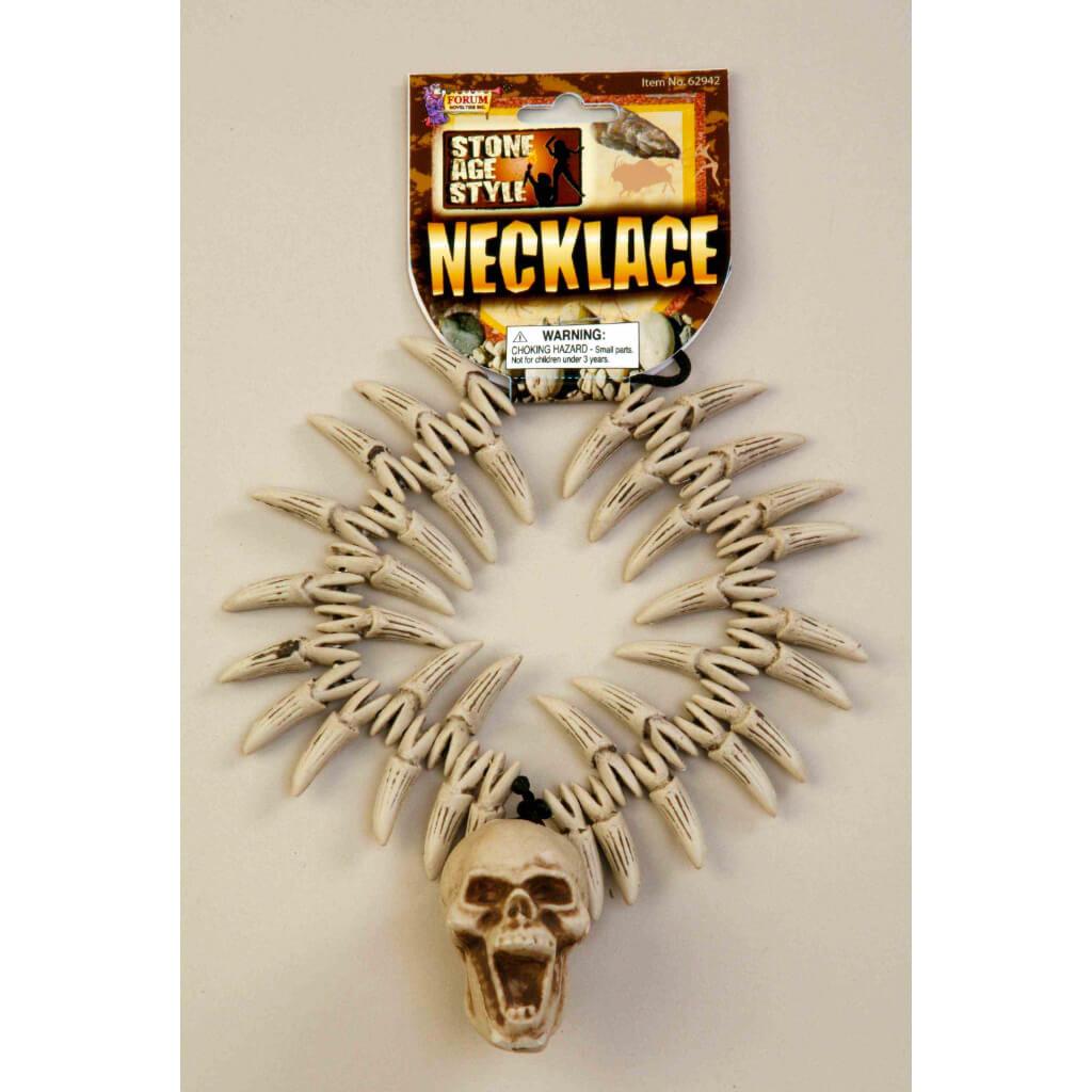 Stone Age Teeth &amp; Skull Necklace 