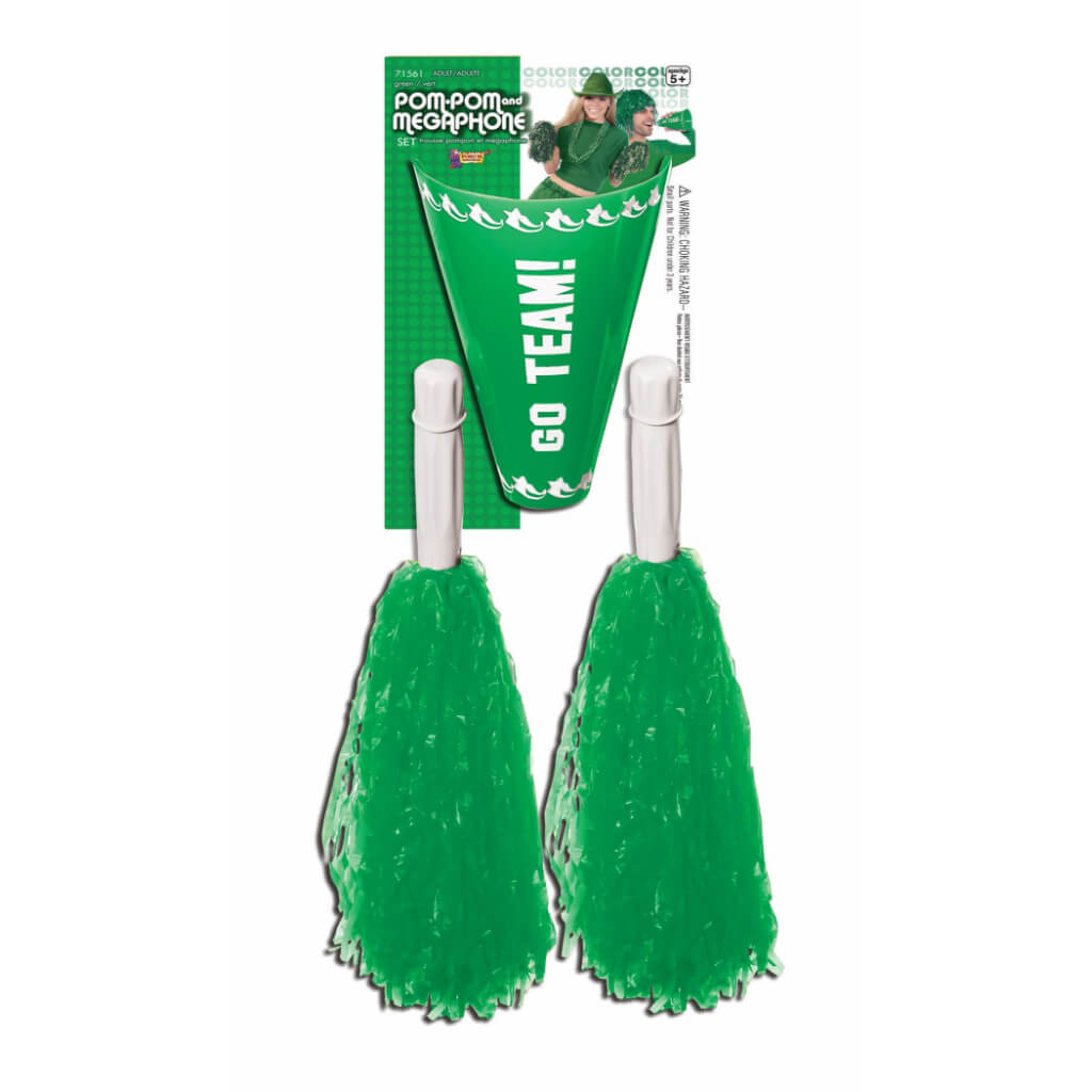 POMPOMS &amp; MEGAPHONE GREEN 