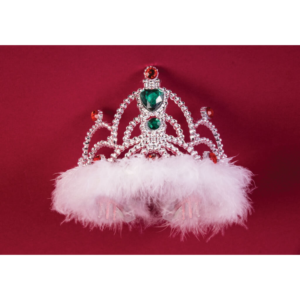 Christmas Tiara with Maribou 