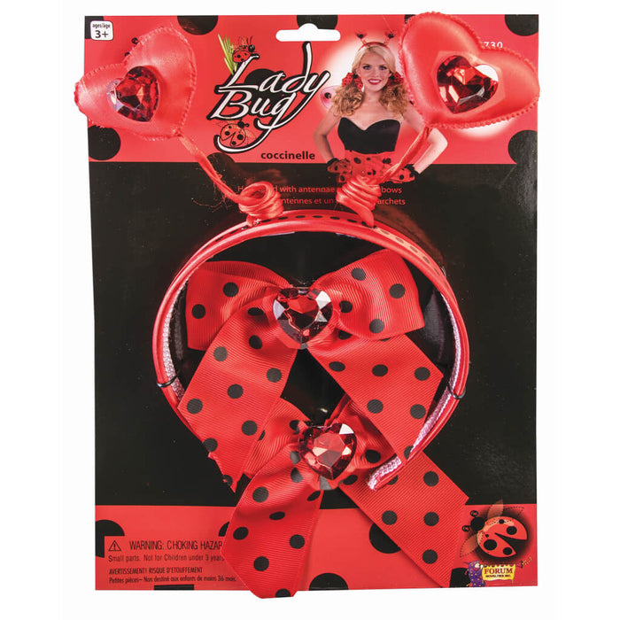 Lady Bug Antena & Clip On Bows 