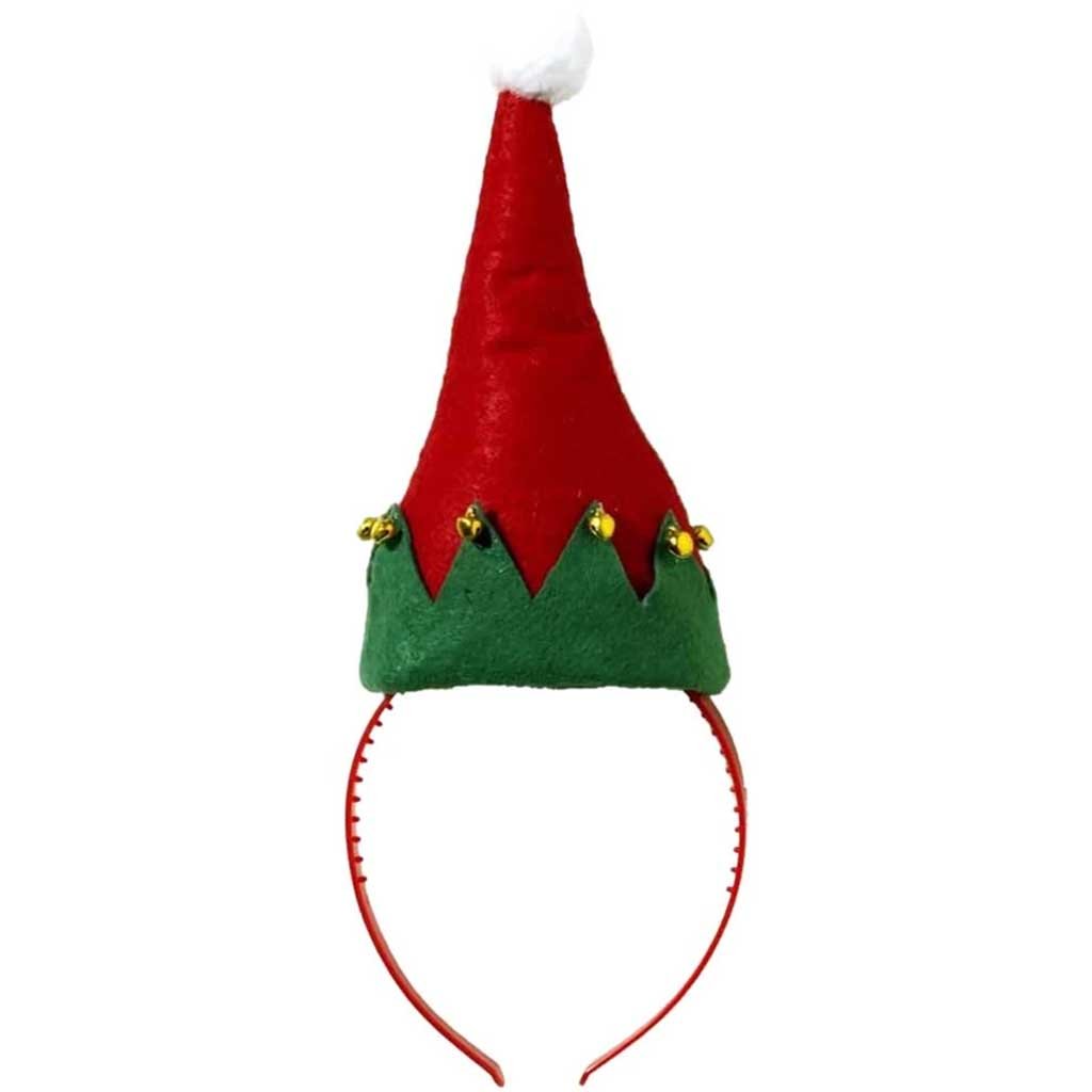 Santa Elf Hat on Headband 