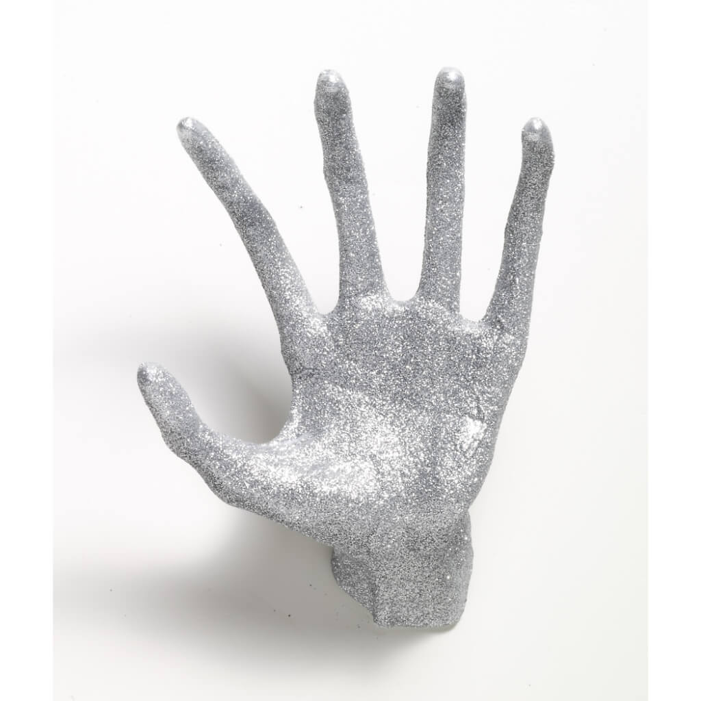 GLITTER CREEPY HAND SILVER 