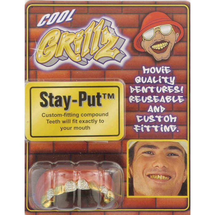 Grillz Teeth Gold & Diamond Cut 