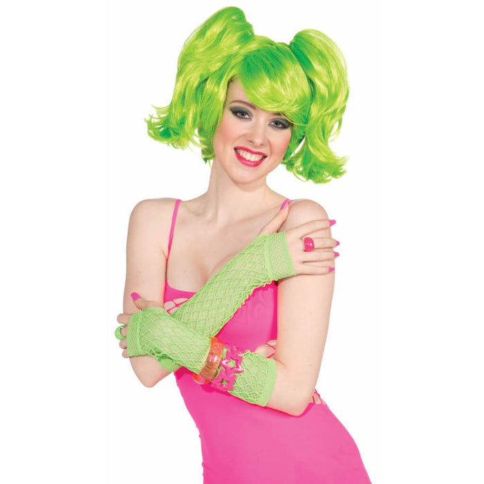 Short Adult Wig & Ponies Set