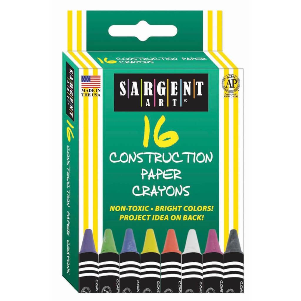 Construction Paper Crayons 16ct