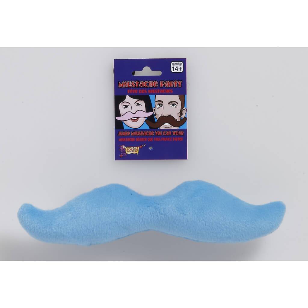 Jumbo Plush Moustache Blue 