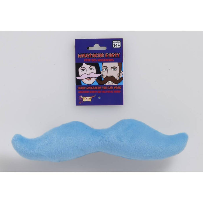 Jumbo Plush Moustache Blue 