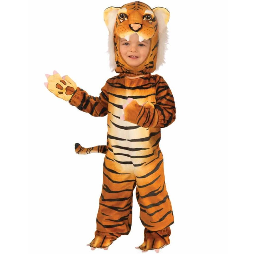 Plush Tiger Jumpsuit Costume