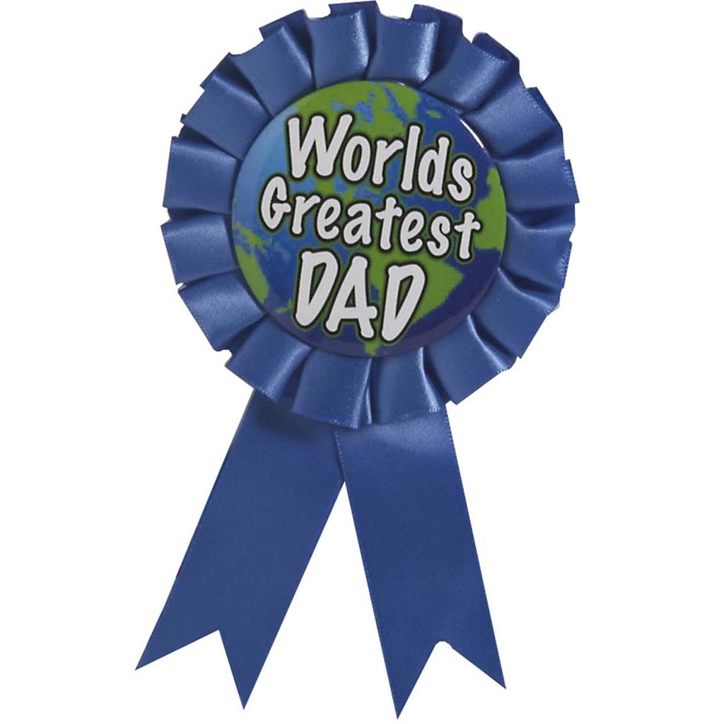 Award Ribbon Worlds Greatest Dad 