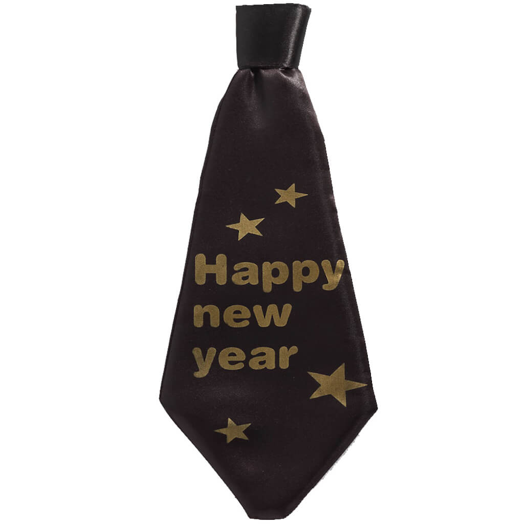 New Year Tie Black &amp; Gold 